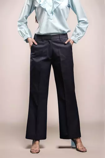 Navy blue bootcut trouser