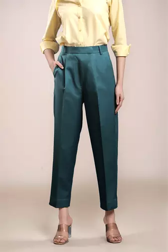 Teal blue baggy pant