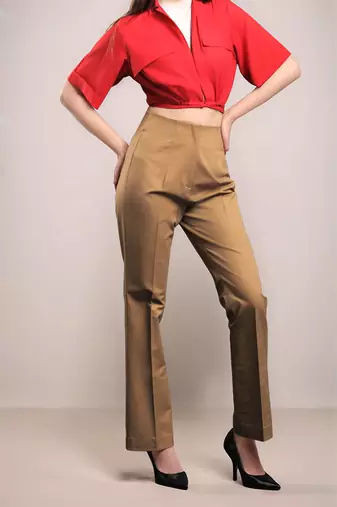 Brown cotton pants