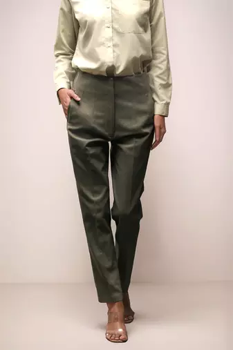 Olive green slim fit trouser