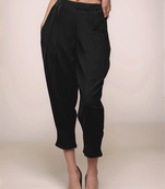 Black cropped baggy pant