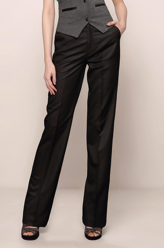 Black parallel trouser