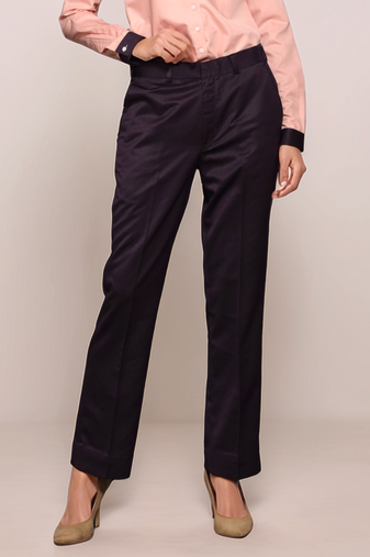 Wine boot cut trouser