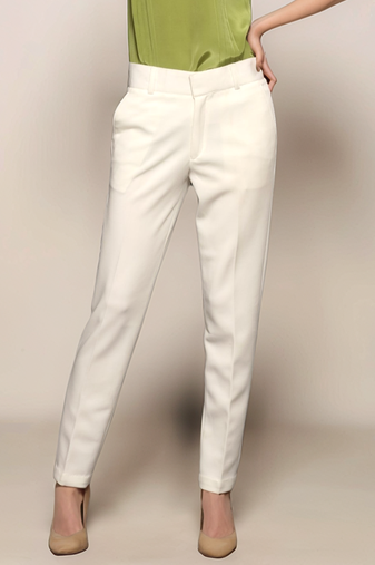 Off white slim fit trouser