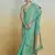 Tourquise khadi silk blend saree with tussle 