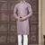 Pink art silk long kurta with cotton payjama for mens wear