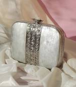 silver intricate brass wirework clutch