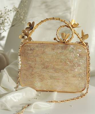 Gold clutch with removeable chain 1