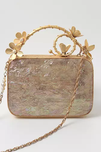 Gold clutch with removeable chain