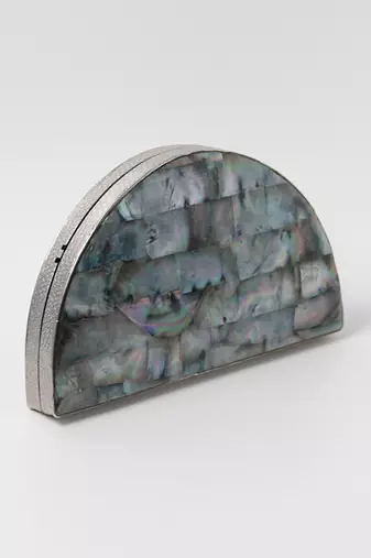 Silver clutch with removeable chain