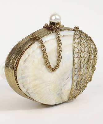 Gold clutch with removeable chain strap 4