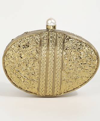 Gold clutch with removeable chain strap 5