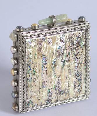 Mother of pearl gold clutch 2