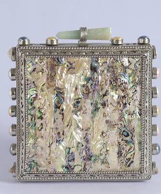 Mother of pearl gold clutch 3
