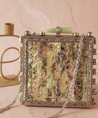 Mother of pearl gold clutch 5