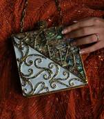 Gold brass clutch with removeable chain