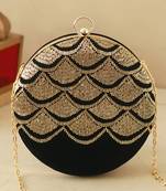 Gold silk clutch with hand embroidered details