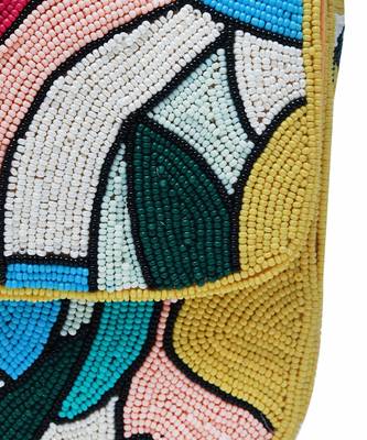 multicolor poppy suede baguette bag with handle 3
