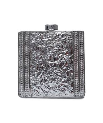 Black beaded embellished brass clutch 4