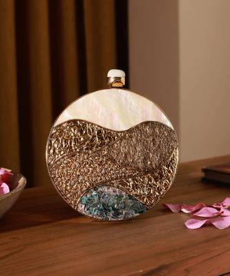 Gold clutch with detachable chain 1