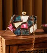 Gold multicolor clutch