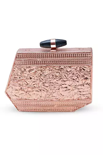 Gold beaded embellished clutch