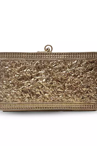 Gold clutch with removable chain