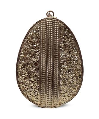 Gold intricate brass clutch 2