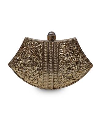 Gold embellished brass clutch 2