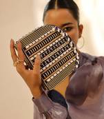 Blue suede blue flap over bag with handle