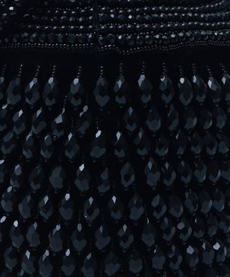 Suede black round embellished bag with handle 5
