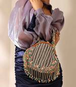 Black suede detachable handle