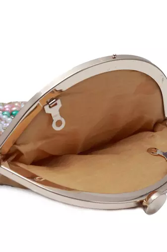 Gold suede detachable handle