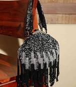 Black suede with detachable handle