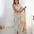 Grey chinon printed saree