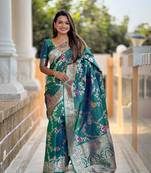 Rama art banarasi silk meenakari woven saree