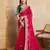Pink embroidery work frendy chiffon saree