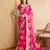 Pink georgette festive wear saree