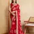 Red georgette festive wear saree