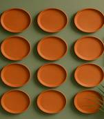 Terracotta 8 inches wallplate set of 12