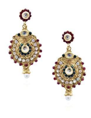 Precise Ornate Rich Antique Earrings-RAE0061 1