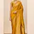 Yellow dola silk blend woven saree