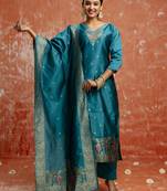 Rama embroidered cotton silk blend salwar suit