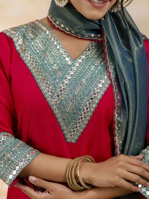 Rani embroidered viscose rayon   salwar suit 3