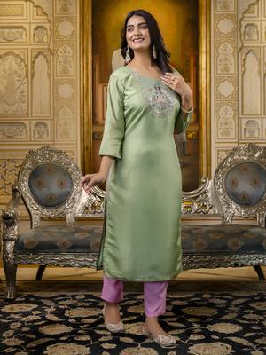 Pista embroidered shimmer silk salwar suit 1