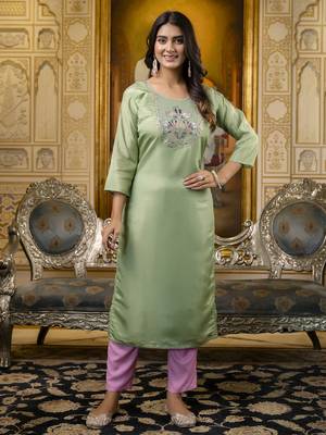 Pista embroidered shimmer silk salwar suit 2