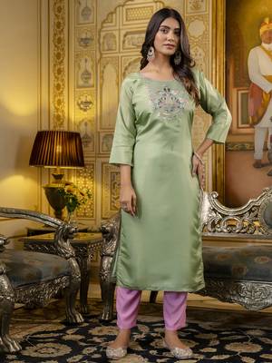 Pista embroidered shimmer silk salwar suit 3