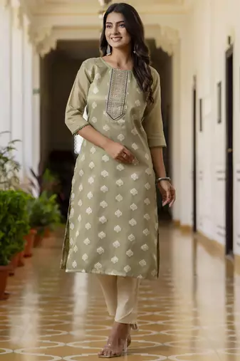 Pista embroidered shimmer silk salwar suit