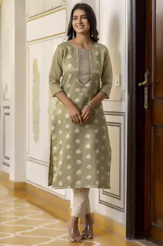Pista embroidered shimmer silk salwar suit