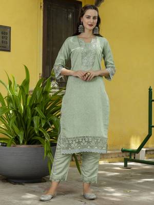 Pista embroidered silk blend salwar suit 1